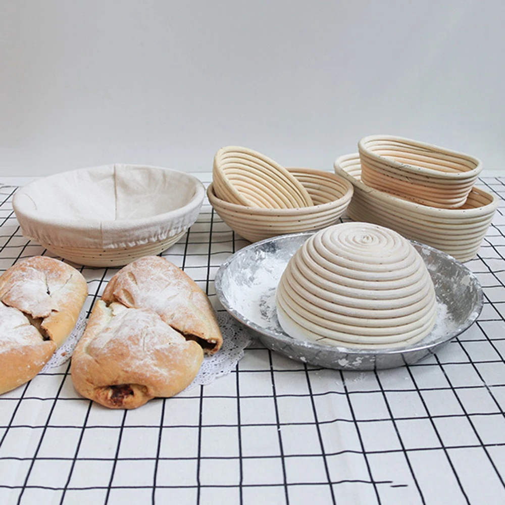 11 разных моделей корзины для теста из ротанга Banneton Brotform хлебостойкие
