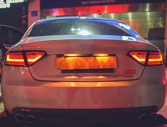 Автомобильные задние фонари для Audi A5 светодиодный 2007 2012 черный прозрачный и