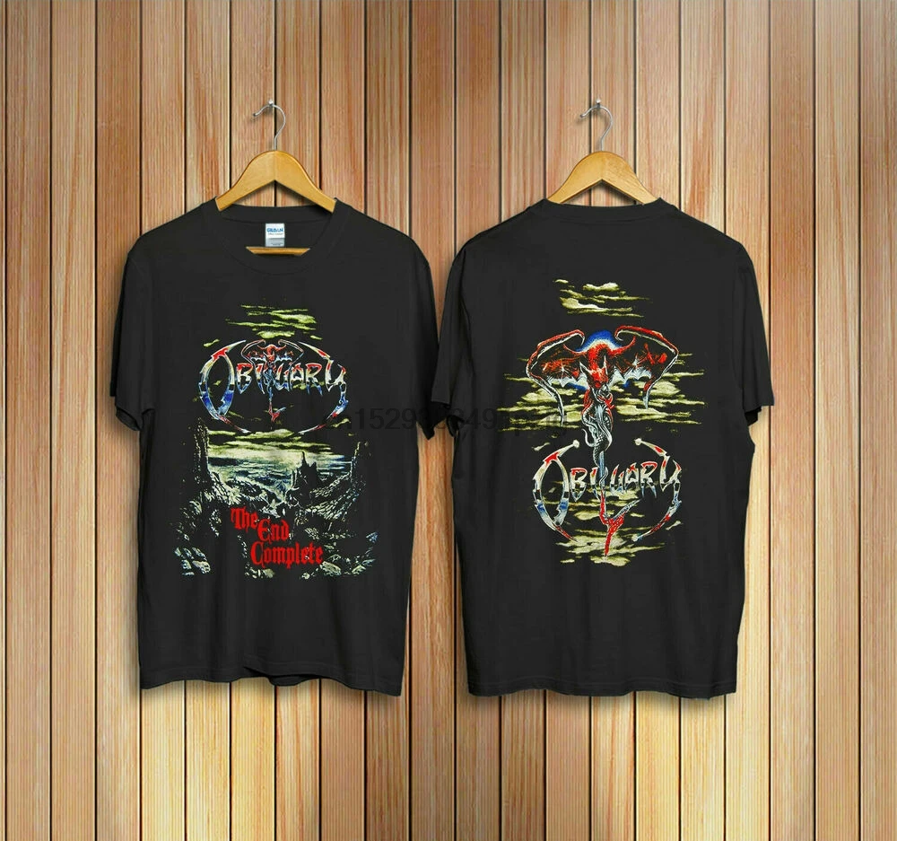 Лидер продаж! Винтажная футболка с надписью Obituary The End death metal band Reprint1 |