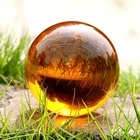 1 шт. 30 мм-100 мм искусственного кристалла янтарного цвета Стекло хрустальный шар лечебная Сфера Подставки для фотографий Lensball Декор подарок