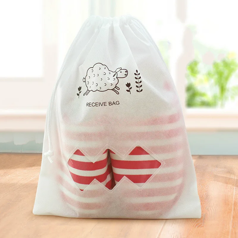 Дорожная сумка для обуви мультяшная Сумка тоут на шнурке органайзер геля душа