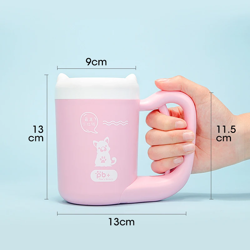 

Pet Cat Dog Foot Wash Clean Cup Paw Cleaning Tool Manual Rotary Cleaner Cup Soft Silicone for Small Medium Dogs Dog Supplies