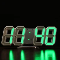 led digital 3d wall clock usb electronic clocks alarm date temperature automatic backlight table desktop clock home decor