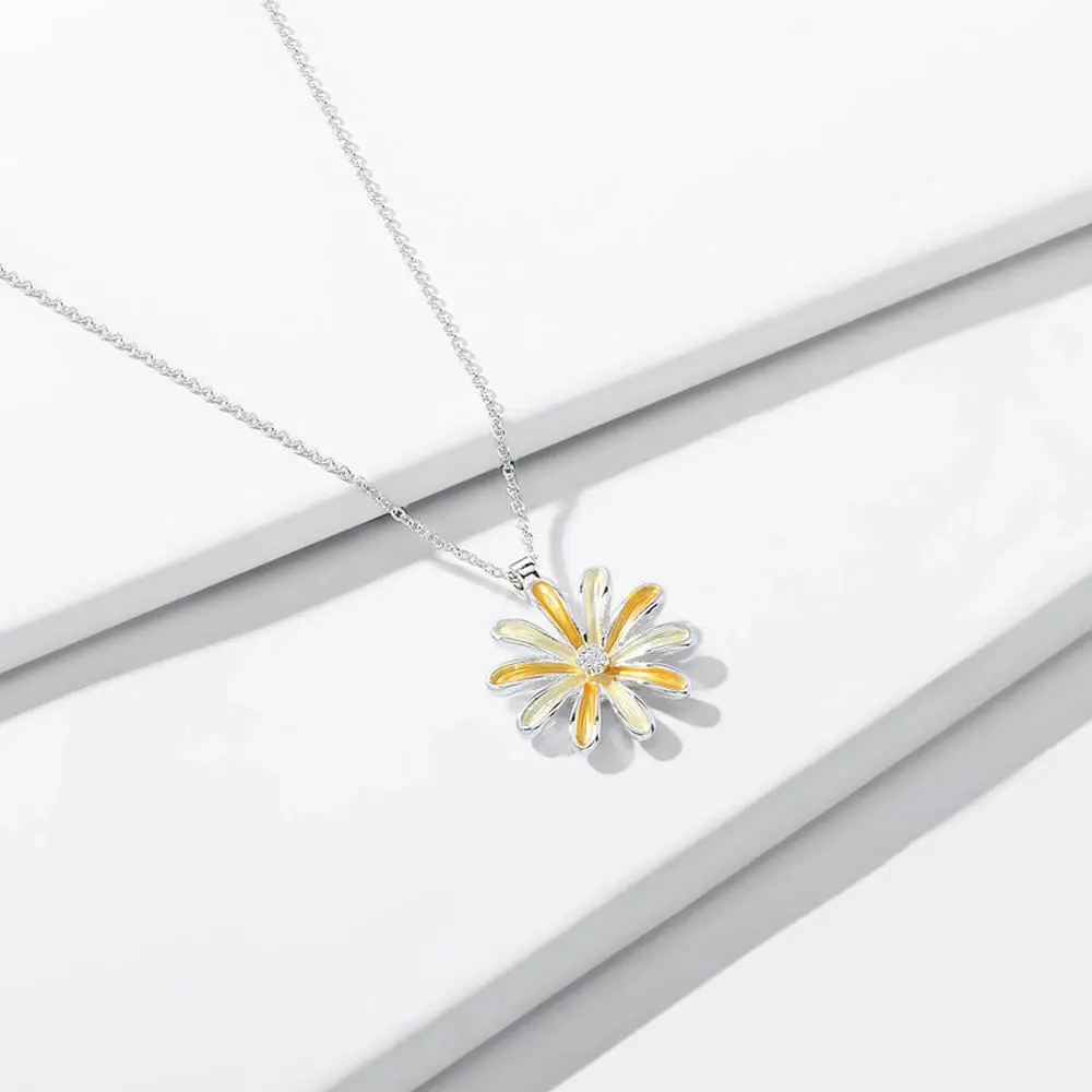 Оригинальный дизайн подвески и ожерелья с маргаритками модное женское колье