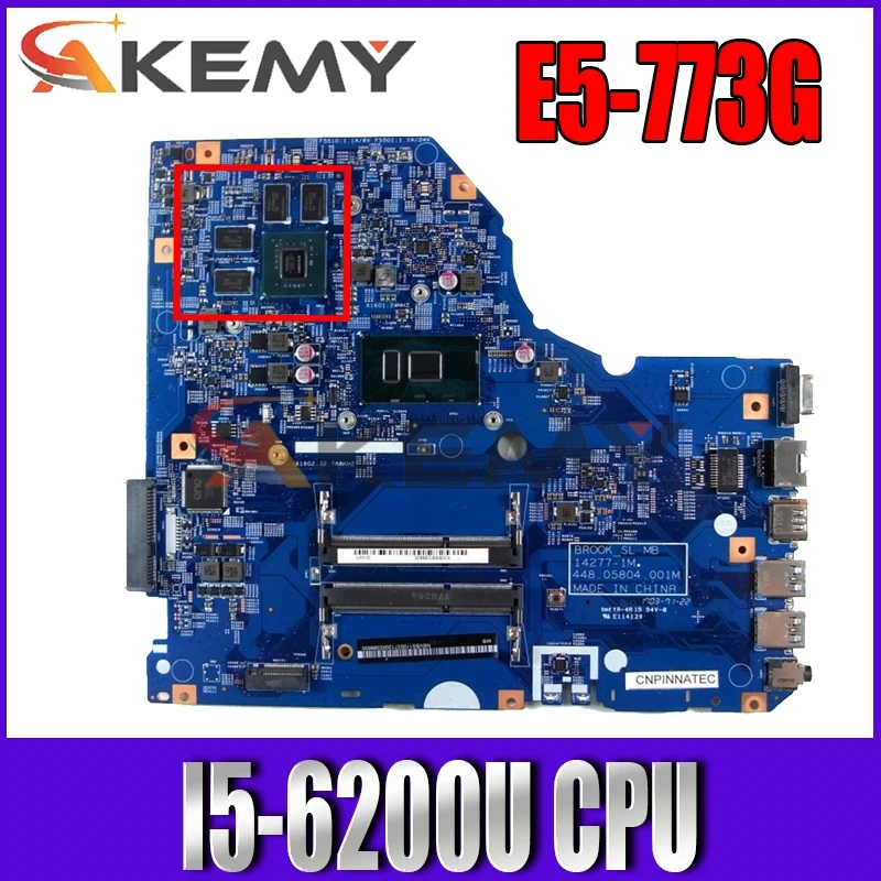 

Для Acer Aspire E5-773G P278 TMP278 E5-773 Материнская плата ноутбука 14277-1M 448.05802.001 м 448.05803.001 м 448.05804.001 м Процессор I5-6200U