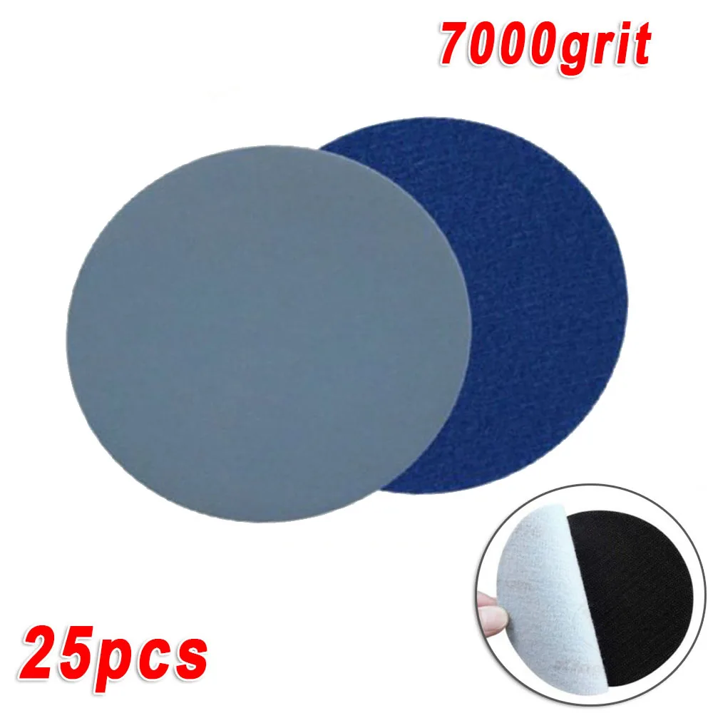 25 шт. абразивные материалы 3 дюймовая пленка крюк и петля шлифовальные диски 7000