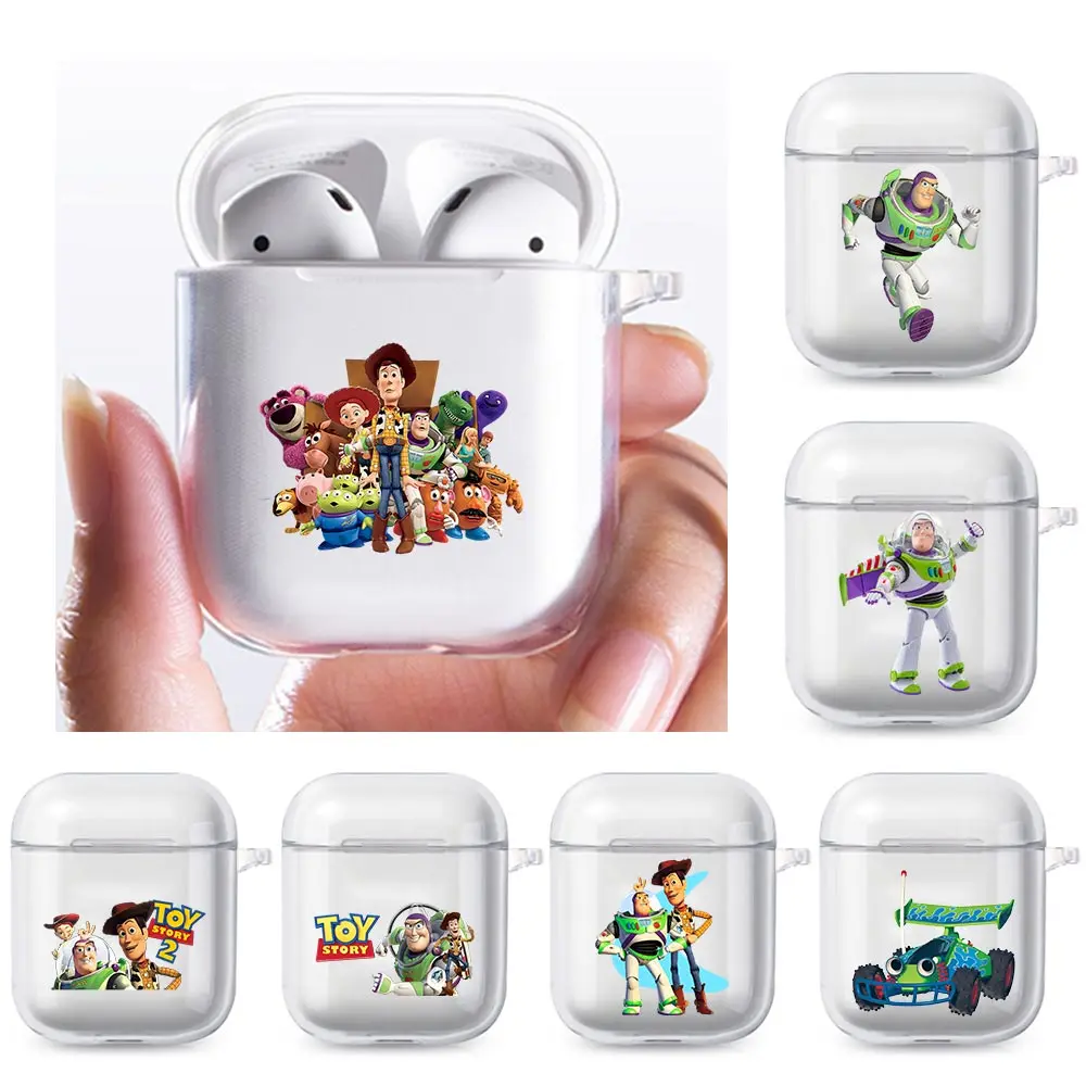 

Toy Story Mania Soft Silicone Case for Apple Airpods 1 2 Transparent Bluetooth Wireless Headphone Earphone Box Protective Cover