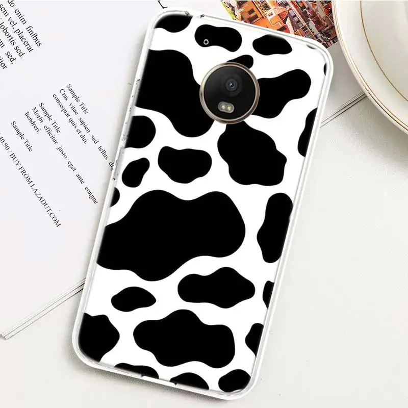 dairy cattle cow speckle cute silicon call phone case for motorola moto g9 play g8 plus g7 power g6 g5 e6 e5 one action macro free global shipping