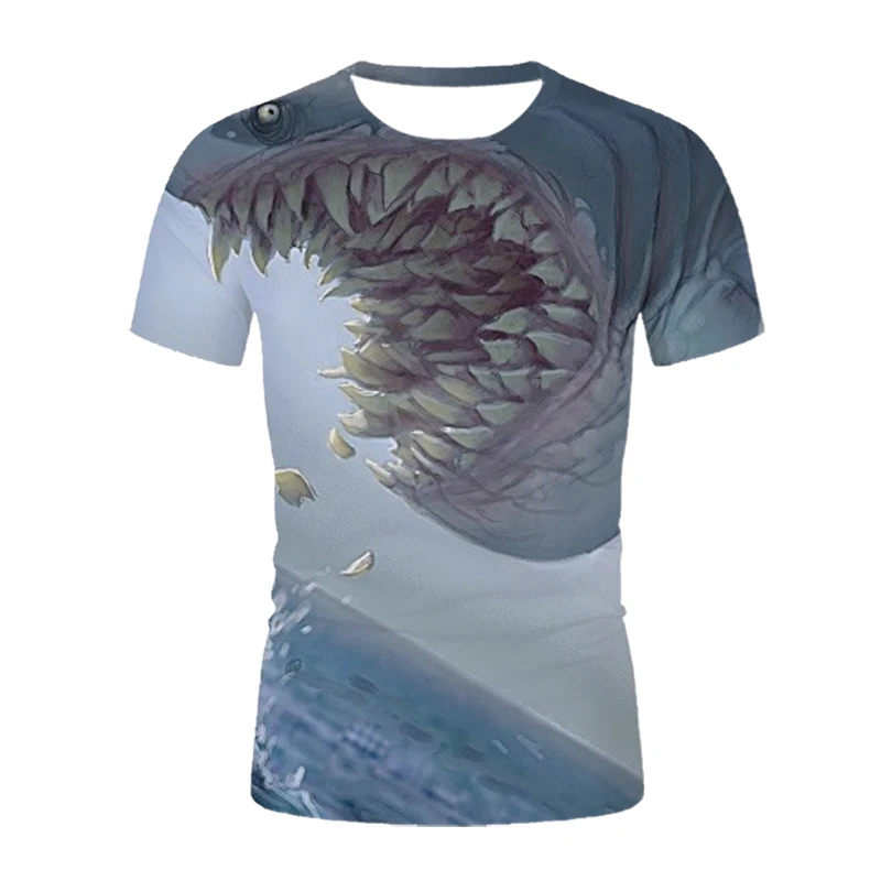 

2021 Summer Fashion 3D Printed Dolphin Boys and Girls Anime Street Clothing Harajuku Hip Hop Tshirt Clothing Short Sleeve