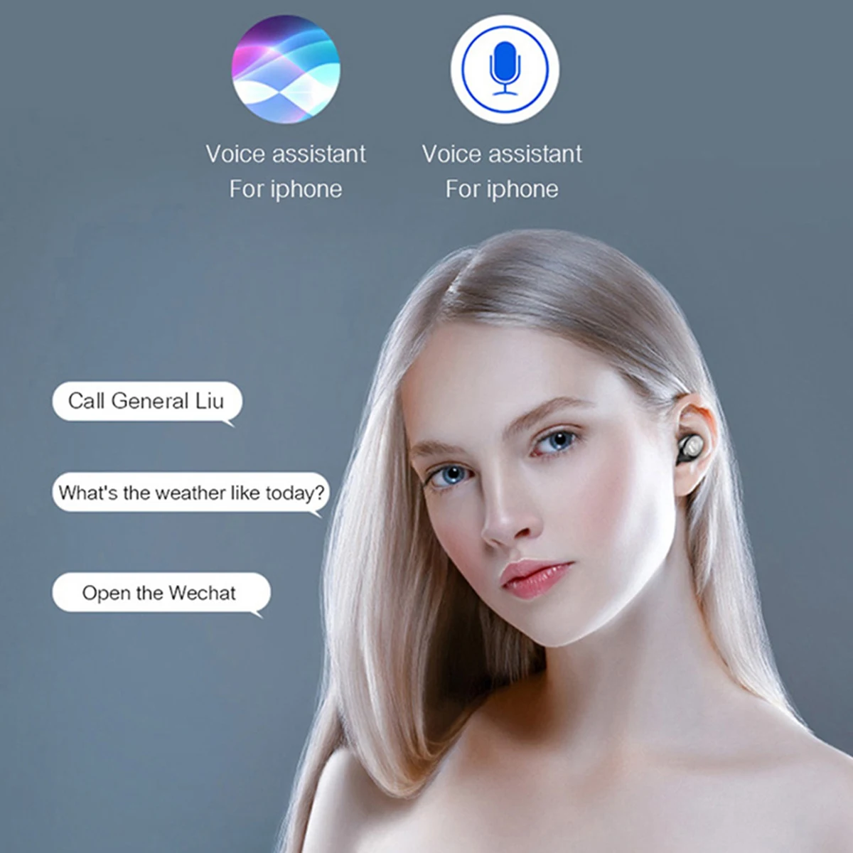 TWS Wireless Bluetooth Earphone BT5.0 touch control voice Noise Cancelling Earbuds Headphone In Ear Earpiece Sports Headset | Электроника