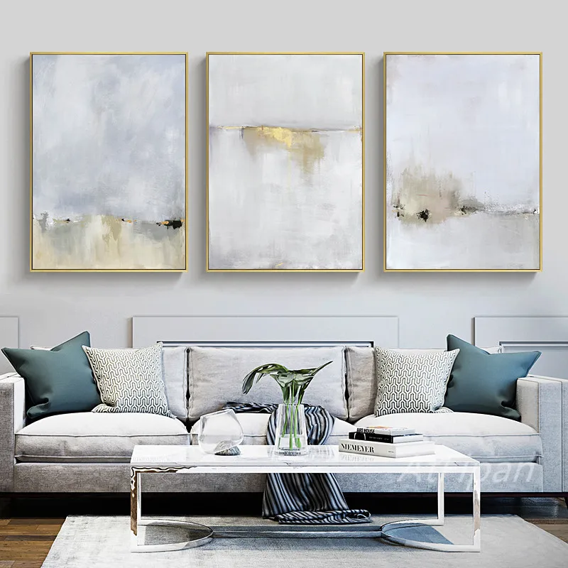 

Nordic Home Decor Abstract Minimalist Grey Poster Fashion Wall Art Canvas Painting Pictures for Living Room Cuadros Decoration