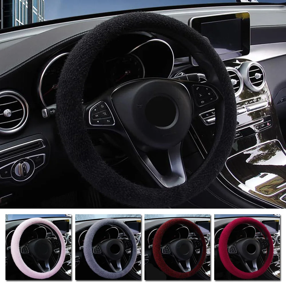 

Soft Steering Wheel Cover 1pc Comfortable Interior Protector Winter Car