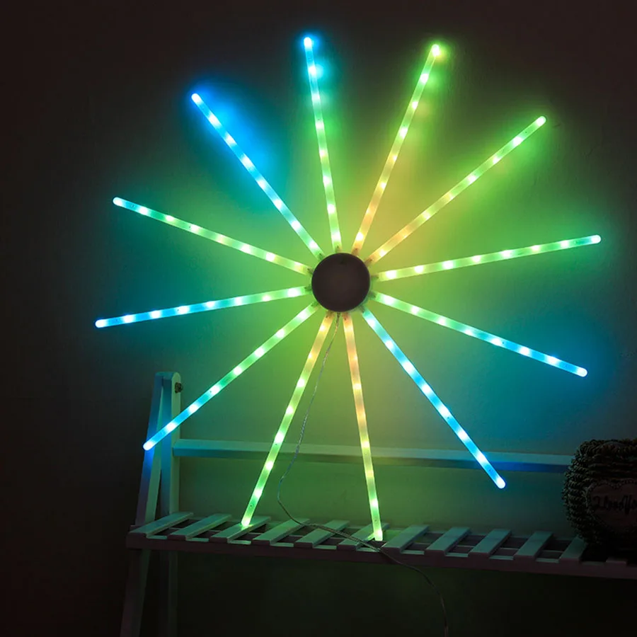 

Метеоритный RGB Сказочный светильник, наружная симфония, динамический фейерверк, гирлянда, креативный стробоскоп, стробоскопический светил...