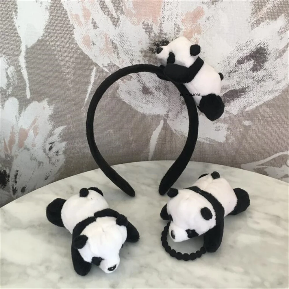 Дизайн панды-прибл. 6 см Плюшевые набивные украшения для девочек резинка волос