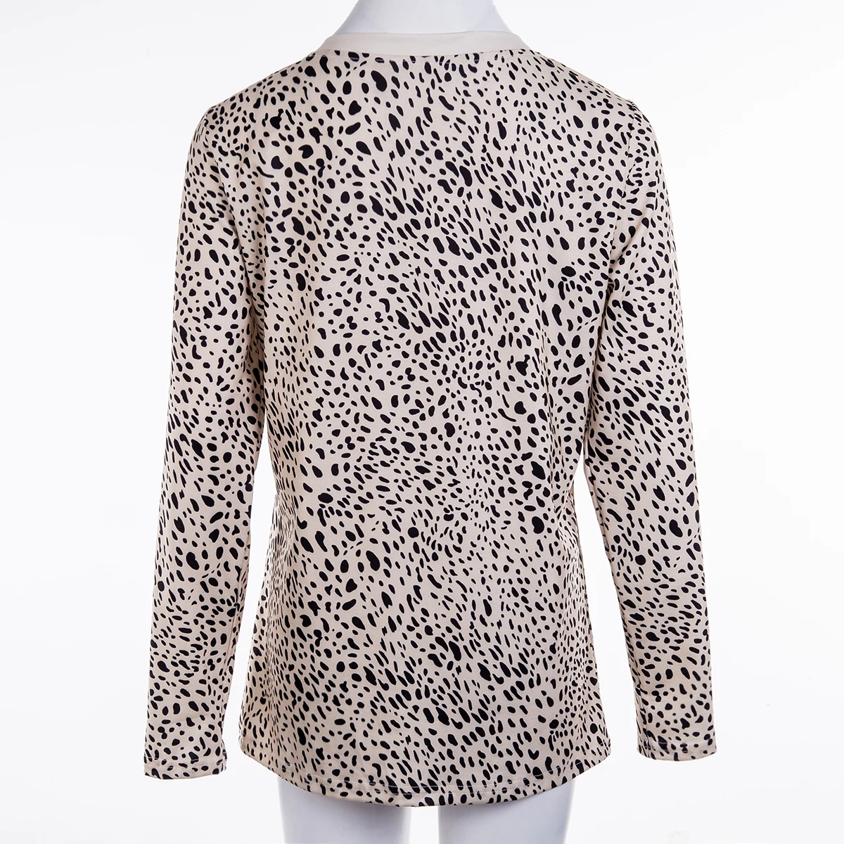 

Women Leopard Print T Shirt Ladies Long Sleeve Casual Top Tee Blouse Plus Size