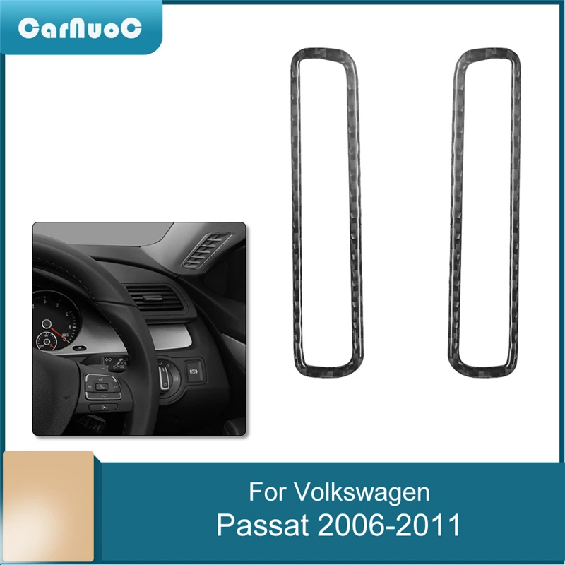 

2Pcs For Volkswagen Passat 2006-2011 Car Interior Window Defogger Vent Decorative Carbon Fiber Sticker Accessories