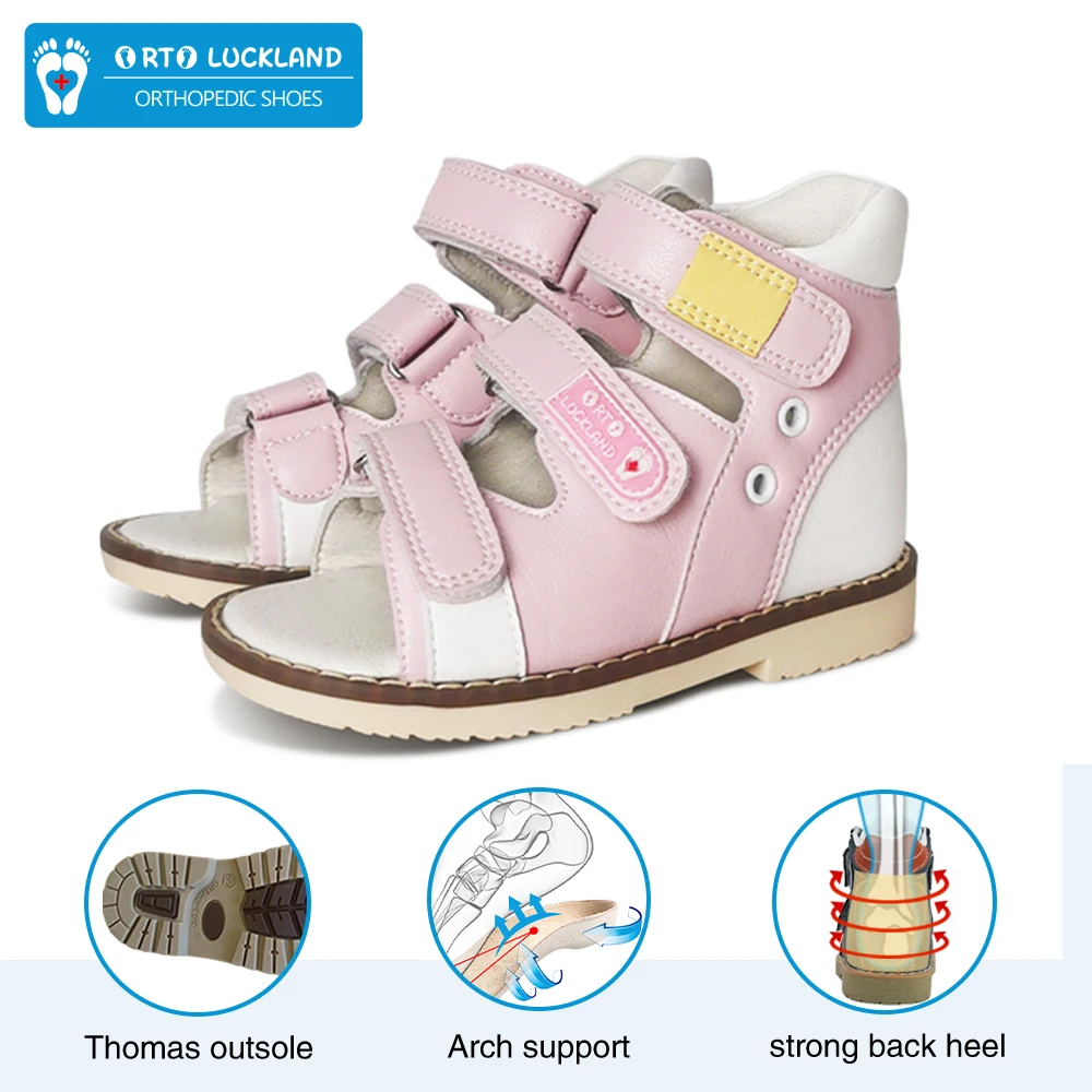 Children's Footwear Summer 2021 Kids Girls Orthopedic Sandals Barefoot Princess Baby Toddler Boys Flatfeet Shoes Size20 21 22