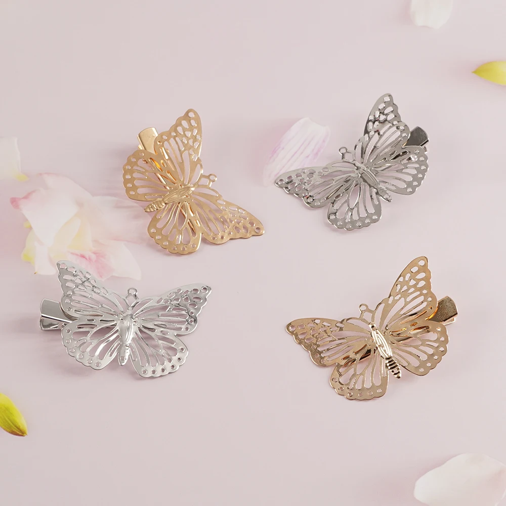 Butterfly Hair Clips Barrettes For Women Wedding Hairpins Jewelry Making Accessories