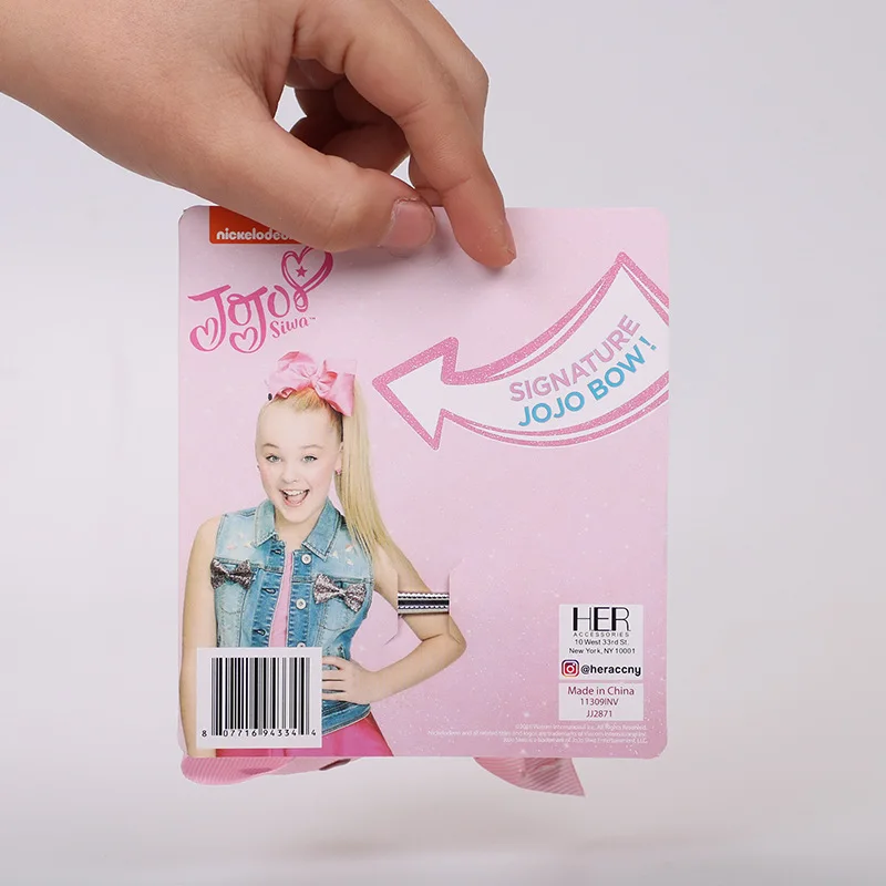 " jojo siwa заколка для волос для малышей Большой Jojo бант зажим для волос ручной работы Crtstal лента для волос со шпилькой аксессуары для плетения волос для детей