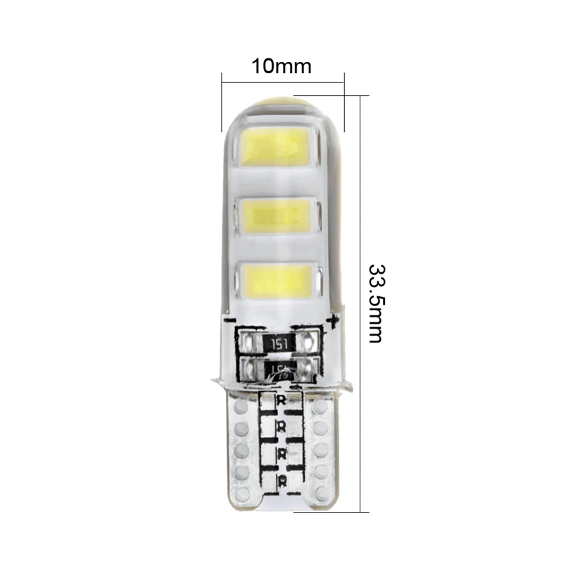 500x автомобильный силикагель T10 194 W5W 501 6 SMD 5630 LED Автомобильный Стайлинг зазор лампы