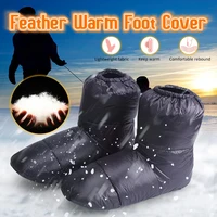 down booties sleeping bag accessories duck down slippers camping out soft sock unisex indoor warm long journey lightweight