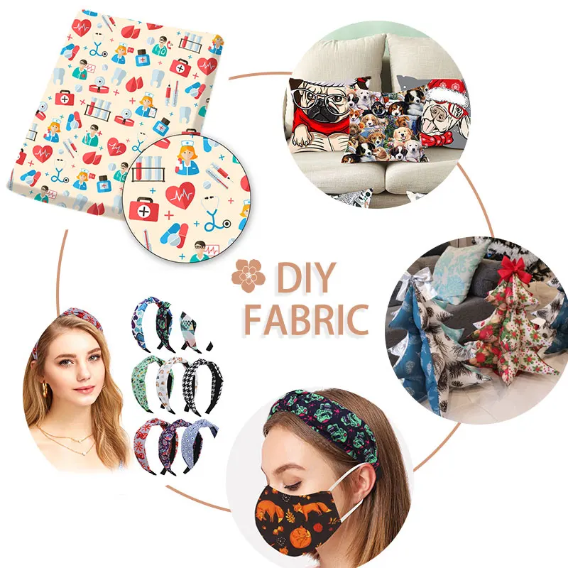 Материал для изготовления масок из полиэстера и хлопка 45*145 см/шт. | Дом сад