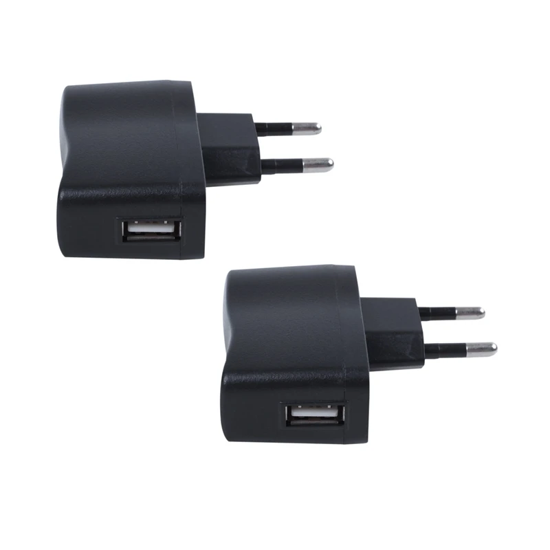 

2 шт., зарядное устройство с USB на евровилку, 110-240 В переменного тока