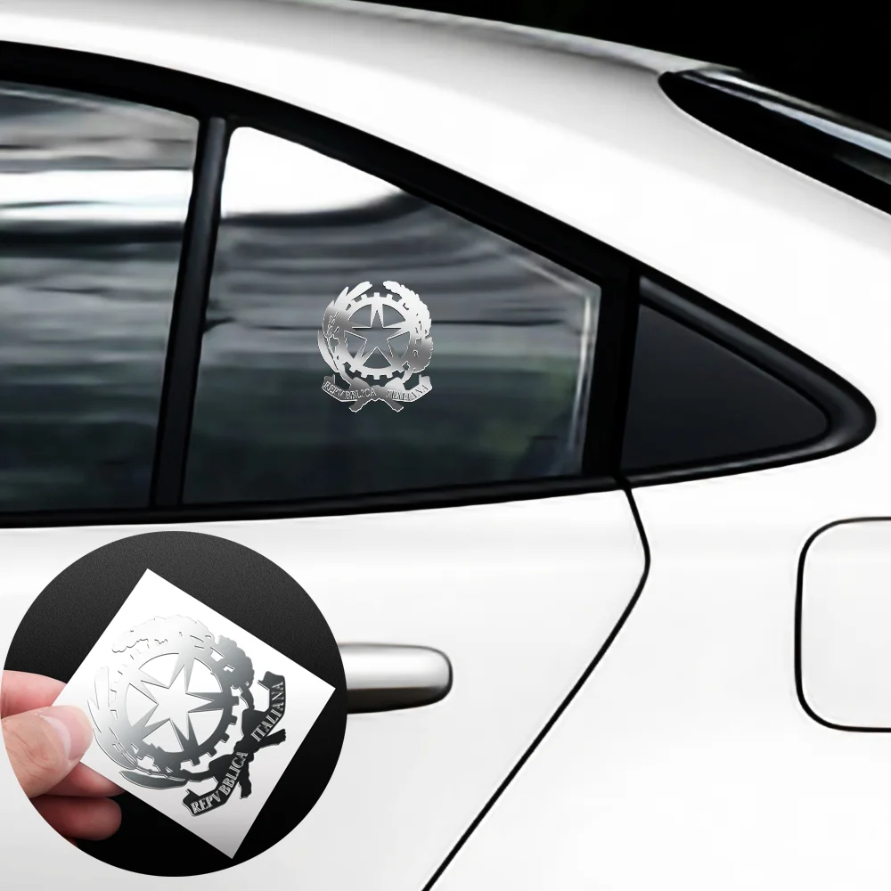 

1pcs Car Sticker Silver Nickel Metal Stickers For Italy Mobile Phone Car Body Windows Auto Stying interior parts Motorcycle body