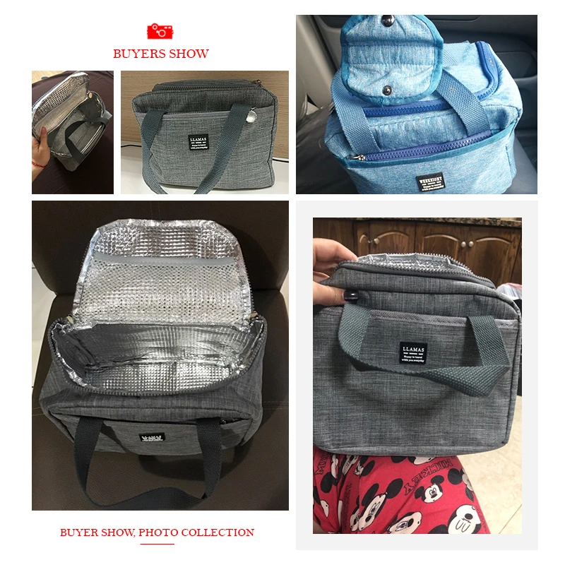 Многоразовая изолированная сумка для ланча детей и женщин термоконтейнер еды