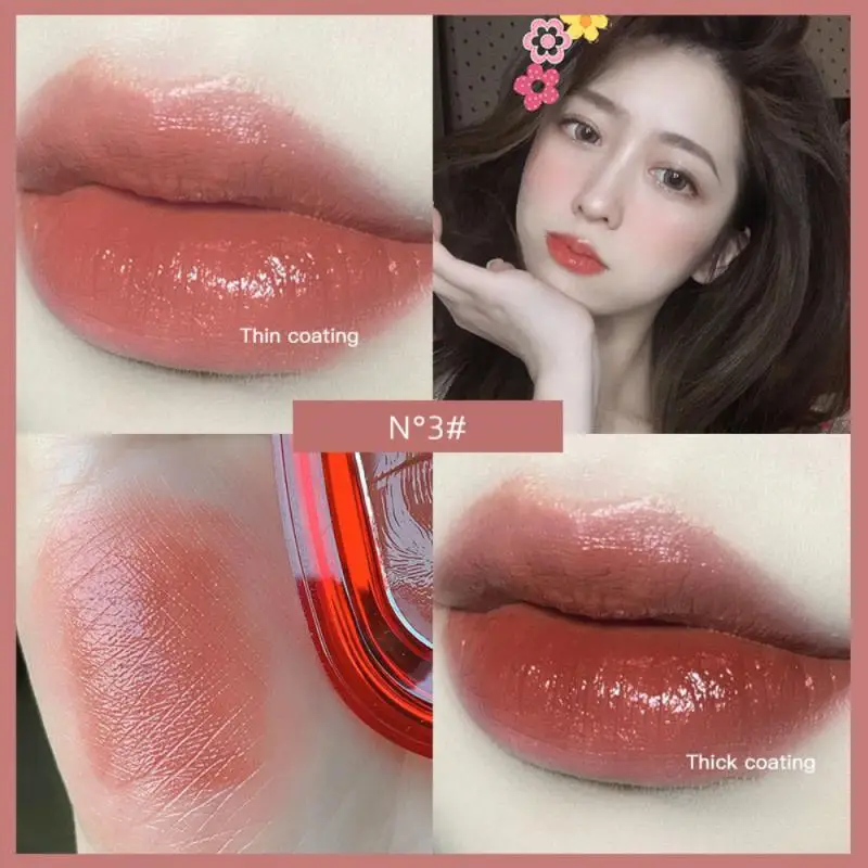 

Crystal Hydrating Lipstick Palette Sexy Red Lasting Moisturizing Mirror Watery Lipstick Makeup Solid Lip Glaze Cosmetic TSLM2