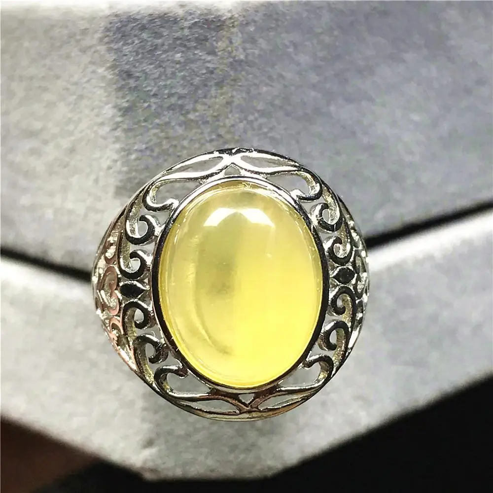 

13х11 мм натуральное желтое Янтарное кольцо для женщин, женские и мужские Хрустальные Бусины, драгоценный камень, регулируемое кольцо, модные...