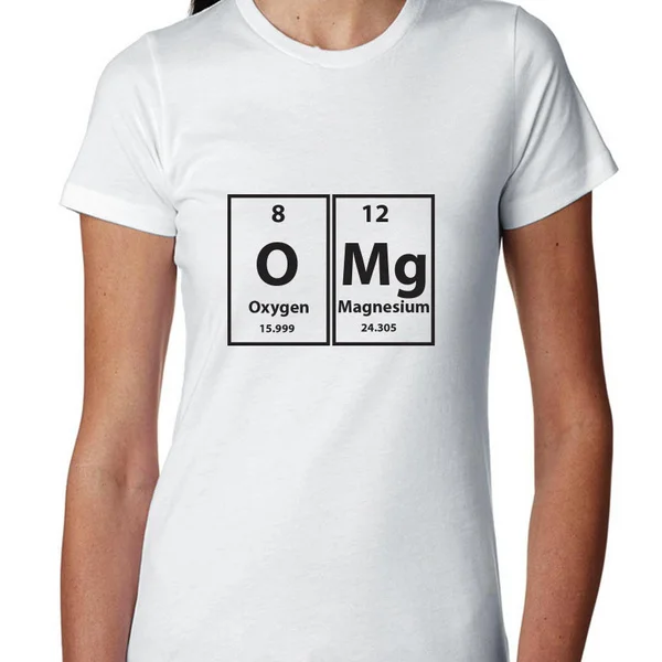 

OMg, женская футболка с графическим изображением гика, периодического стола, науки