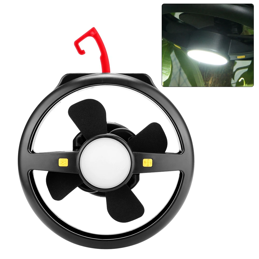 

2 in 1 USB Charging LED Tent Fan Light Portable Fan Lamp for Outdoor Hiking Camping traveling exploring Accessory