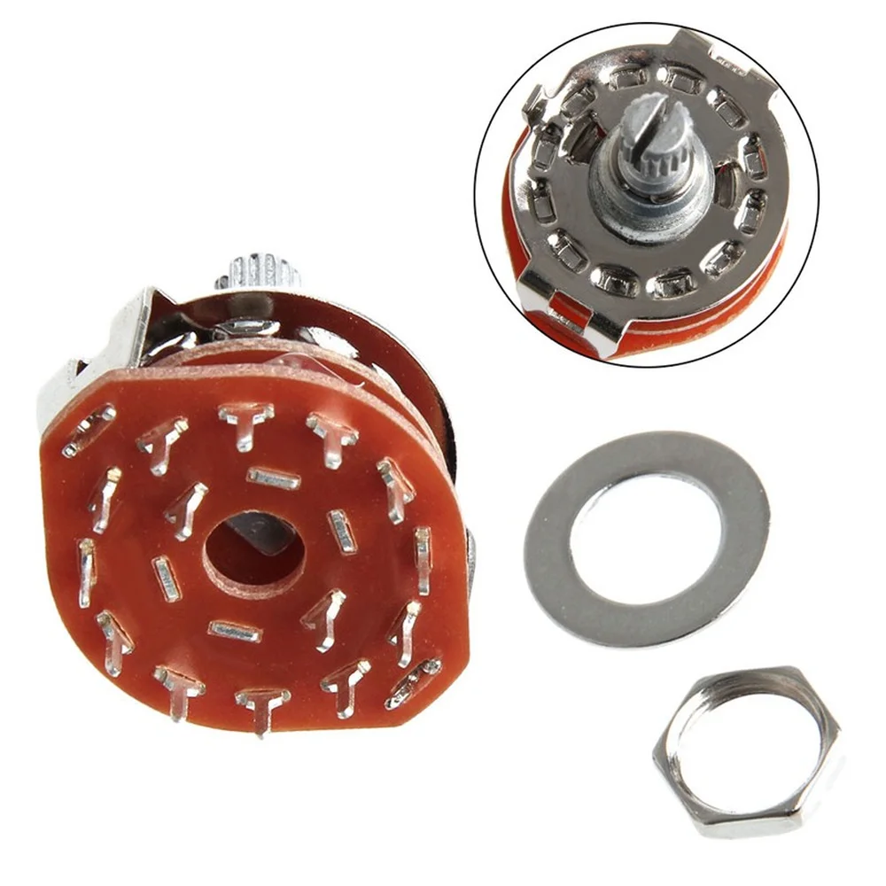 RS25 вал Панель Крепление 2P6T поворотный переключатель селектора полоса 2 полюса 6