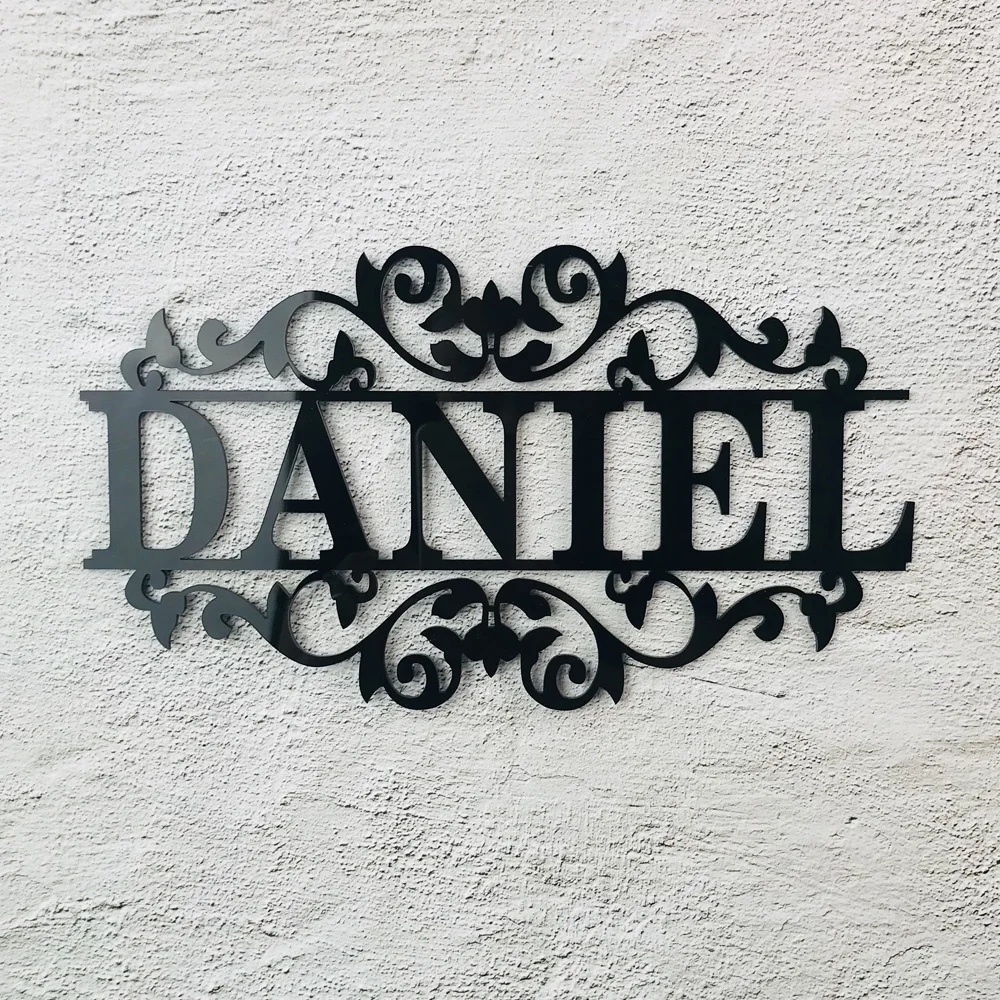 Акриловая вывеска с именем на заказ наружная подвесная знак названием семьи