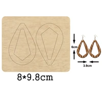 water drop big hoop earrings cutting wooden mold hollow out loop earring wood dies for diy leather cloth paper crafts 2020 new