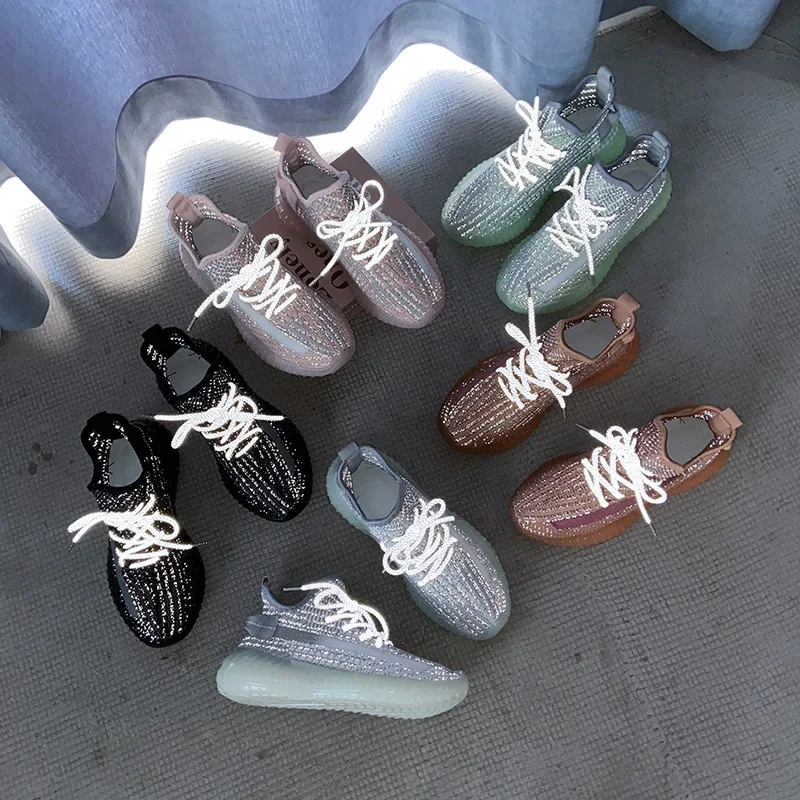 Детские дышащие светящиеся кроссовки со звездами Кокосовая обувь лето 2020 новые