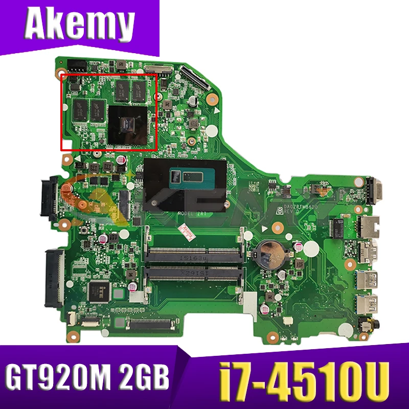 

Для Acer E5-573 E5-573G Ноутбук Материнская плата ноутбука ZRT DA0ZRTMB6D0 материнская плата с Процессор i7-4510U GPU GT920M 2 ГБ 100% полностью протестирована