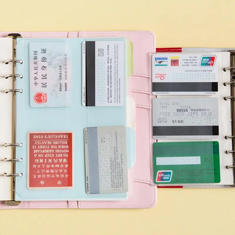 A7 Presentation Binder Receive Concise Diario Planner's Spiral Card A6 A5 PVC Zipper Bag Folder Holder |