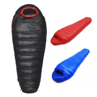 duck down sleeping bag adult thickness mummy style sleeping bag waterproof tear proof resistant thermal camping outdoor gear