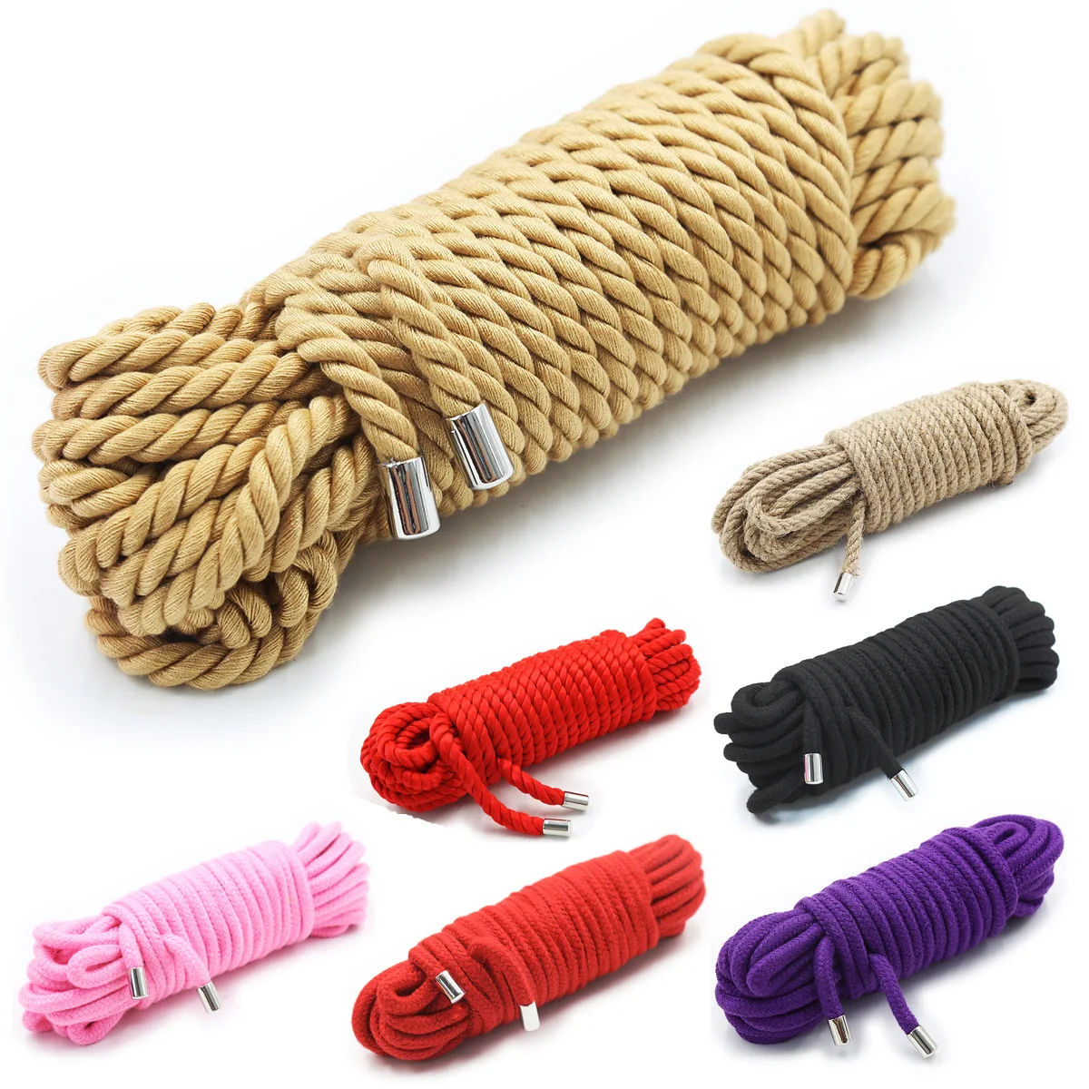 

5/10/20M Cotton BDSM Bondage Rope Shibari Rope Adult Tying Sex Games Slave Body to Tied Restraint Ropes Erotic Toys for Couples