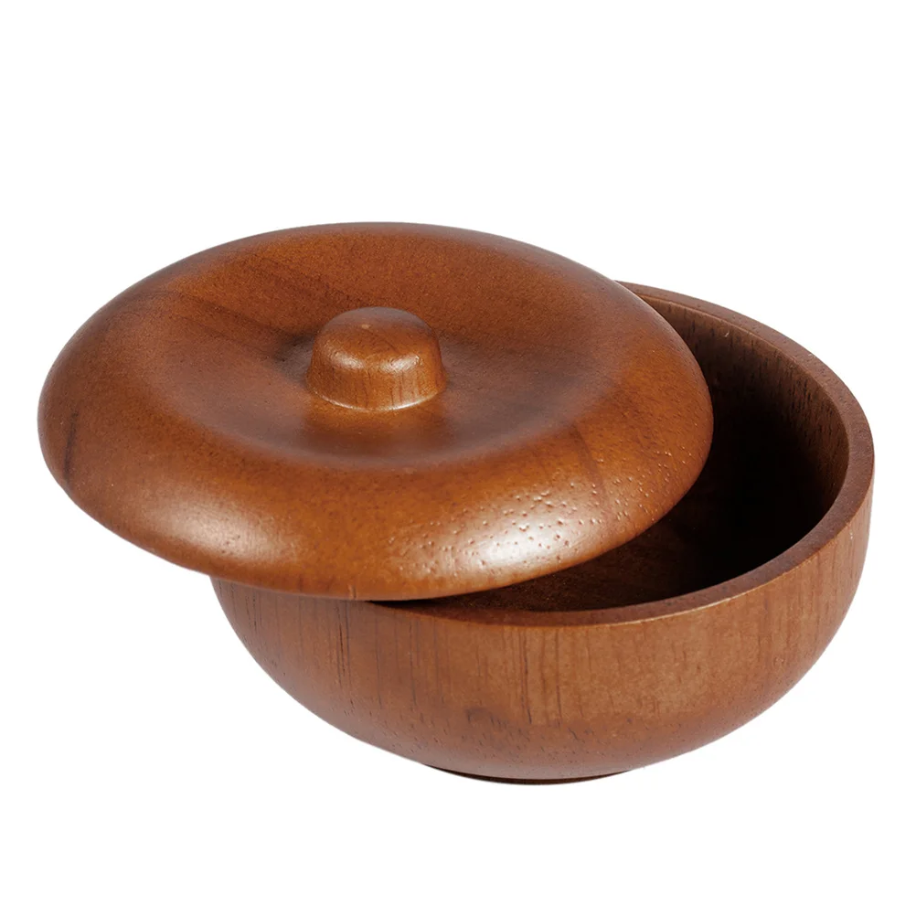 

1pc Wooden Shaving Bowl with Lid Shaving Soap Bowl Shaving Cream Bowl for Men Boy