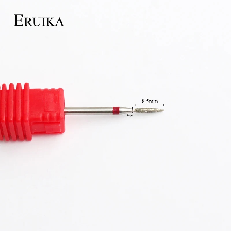 Eruika 1 шт. алмаз F Размеры BUR ногтей Бурильное сверло Электрический Мельницы Резак
