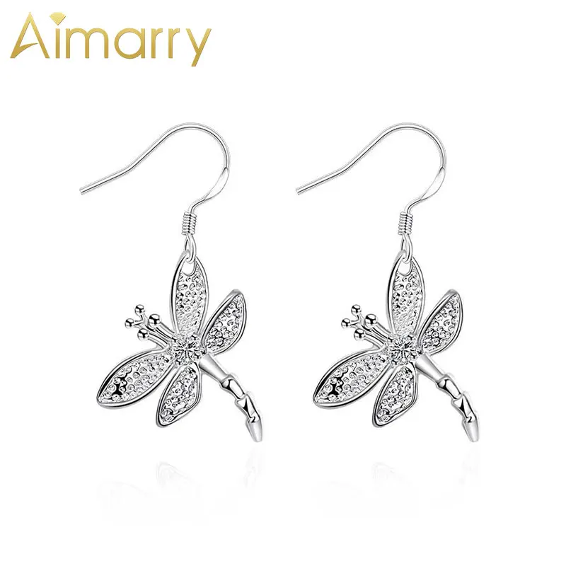 

Aimarry 925 Sterling Silver Dragonfly AAA Zircon Earrings For Women Charm Party Birthday Gifts Wedding Fashion Jewelry