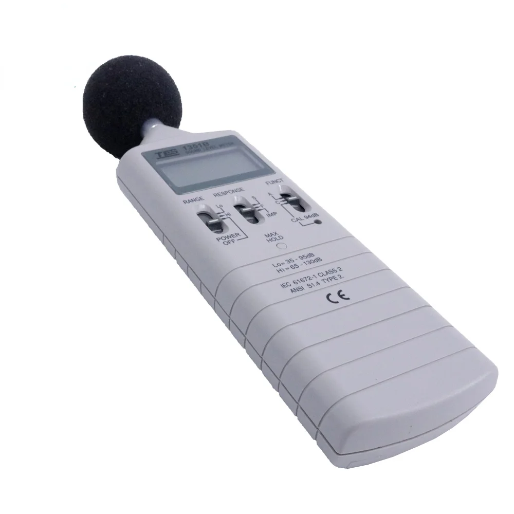 

TES-1351B Высокоточный цифровой измеритель уровня звука, диапазон частот шума от 31,5 Гц до 8 кГц