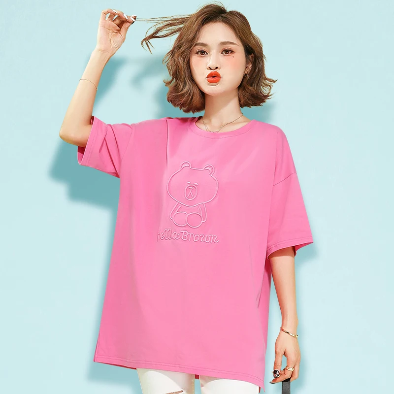 Дешевые оптовые продажи 2021 летние новые женские футболки модные повседневные с