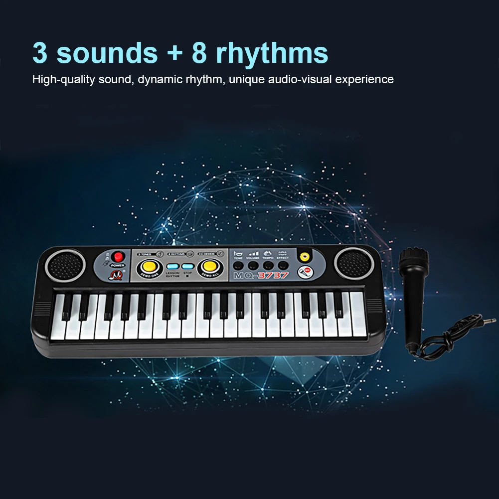 Цифровая Музыкальная электронная клавиатура 37 клавиш электрическое пианино