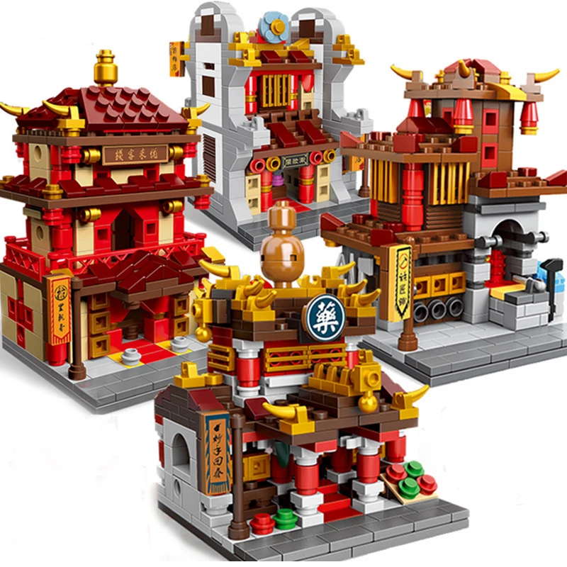 Xingbao китайская уличная архитектура дом магазин древние Строительные Модели