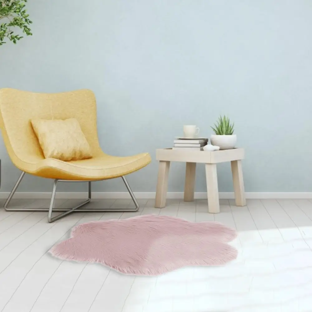 Мягкий плюшевый ковер в форме сливы однотонный коврик домашний модный