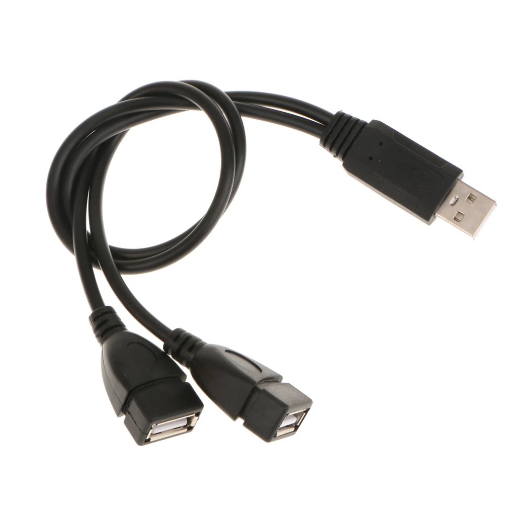 Прочный USB 2 0 A папа-2 двойной гнездовой разъем Y разветвитель зарядный кабель |